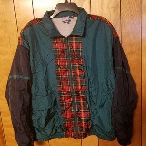 Womens Windbreaker Jacket XL Extra Large Zip Up Vintage 1990s F1